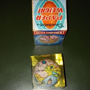 Decorative Lucite Globe Paperweight - Yellow